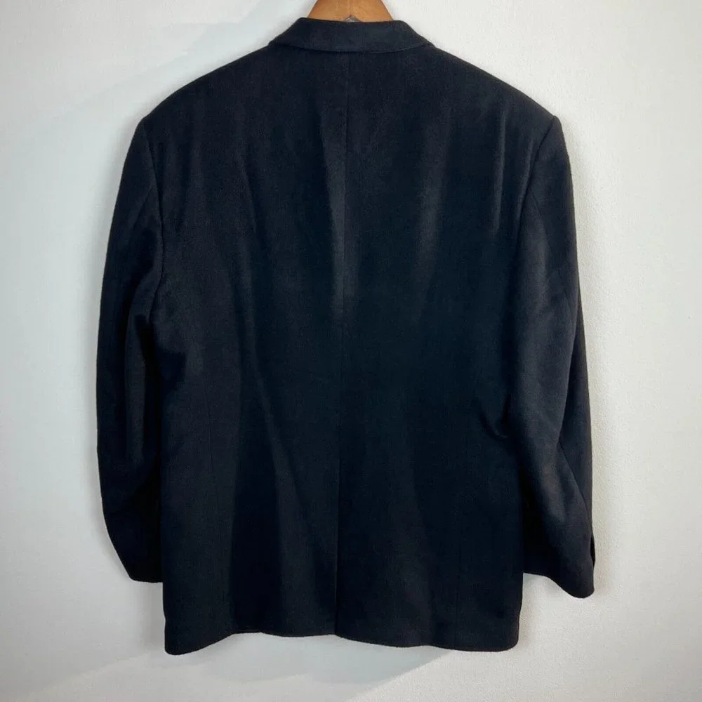 Stafford Blazer Jacket Sport Coat 42R Men Black 100% Camel Hair 2-Button Classic